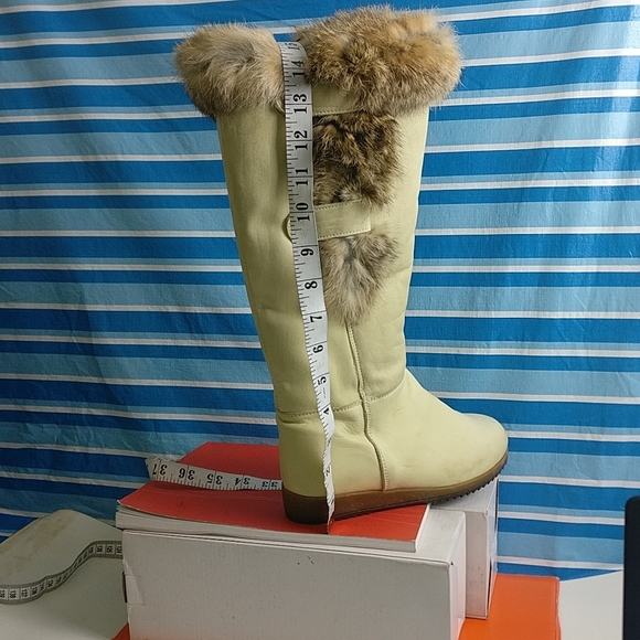 VINTAGE MUKLUK FUR TRIM SHERPA LINED SNAP BUTTON NATIVE COLDWEATHER SNOW BOOT 5 - Picture 4 of 11